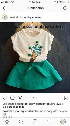 Conjunto Helado Niña Talla 5T