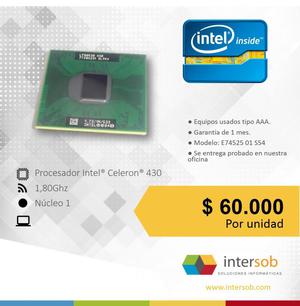 Procesadores Intel Pentium, Celeron Portatil