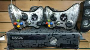 Xbox 360 Slim Lt3, 2 Mandos, 5 Juegos.