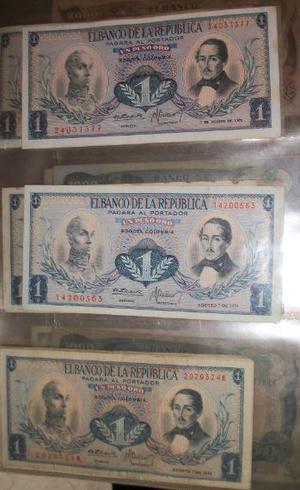 Billetes antiguos de Colombia a 10 mil