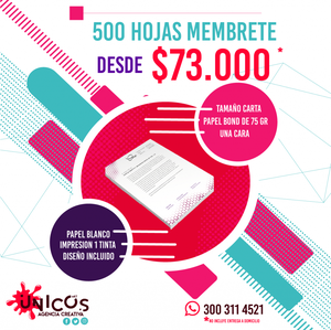 Hojas Membrete Bogota Publicidad