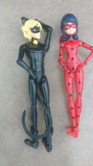 Figuras de ladybug y catnua articulados, miraculus, super