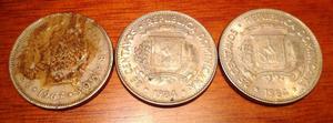3 Monedas Republica Dominicana