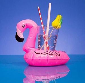 Flotador Flamingo portavasos