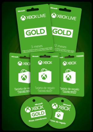 Targetas Xbox Gold
