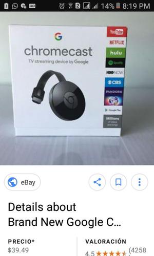 Vendo Mi Chromecast Nuevo en Su Caja