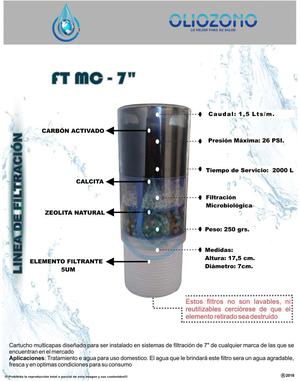 Filtro Repuesto Purificador De Agua Multicapas 7