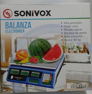 BASCULA BALANZA PESA ELECTRONICA SONIVOX 40 KILOS