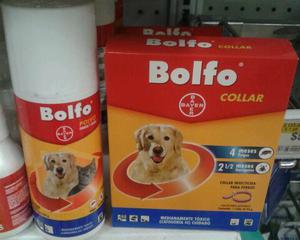 Producto Bolf de Bayer talcos y collar anti pulgas