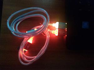 CABLES USB LUMINOSOS EQUIPOS ANDROID 1 METRO