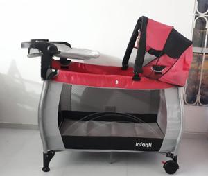 VENDO CORRAL/CUNA 2 NIVELES INFANTI JBP705 NIÑA COLOR