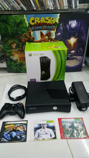 Xbox 360 Slim Lt6 16gb 1control 3juegos