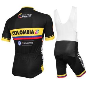 Jersey manga corta Colombia ciclismo, uniforme