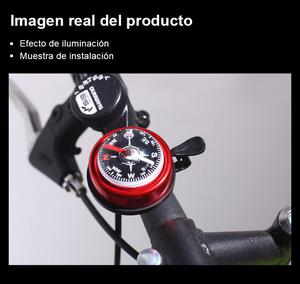 Timbre de bicicleta con brujúla Leadbike A57 Compass Rojo