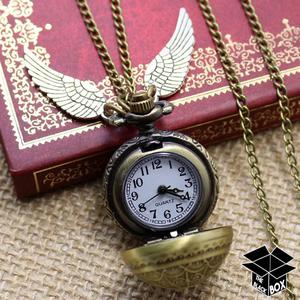 Collar y Reloj Snitch Dorada Harry Potter