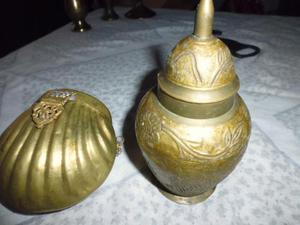 jarroncito carterita en bronce y cobre antiguaspequeñas
