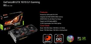 GeForce® GTX  G1 Gaming 8G rev. 2.0 Usada