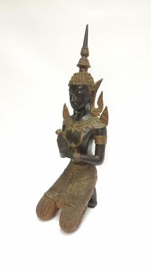 Escultura Bronce Hindu Antigua Maciza