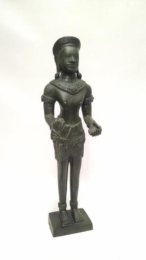 Escultura Hindu Antigua Bronce Faraon