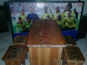 8 Juegos de Mesas para Bar en Cedro
