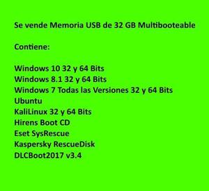 Memoria USB 32 GB Multibooteable