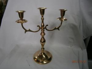 CANDELABRO BRONCE 3 LUCES INDIA