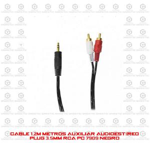 Cable 1.2M Metros Auxiliar Audioestéreo Plug 3.5Mm Rca