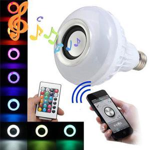 12W E27 LED RGB Bombilla de luz de Altavoz Bluetooth