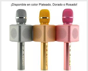 Micrófono Karaoke Jy53 Parlante Portátil Bluetooth Microsd