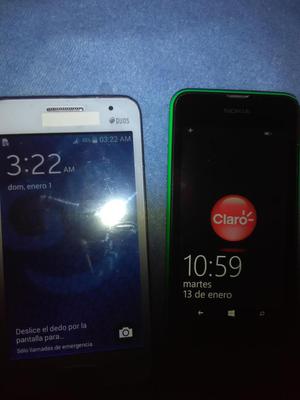 Vendo 2 celulares listo para usar Samsung core 2 y un nokia