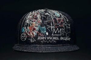 Gorra de Basquiat Bordada en Jean