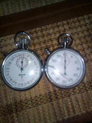 Dos cronometros antiguos marca gama suizos para