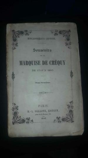 Libro Souvenir de La Marquise de Crequy