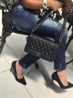 Bolso Chanel black top quality en cuero