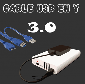 Cable Usb 3.0 en Y Wii U