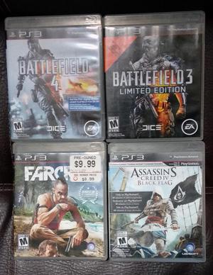 Juego Batlefield 3 y 4 Farcry 3 Assassins Creed PS3 Play 3
