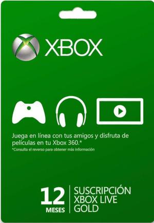 Suscripccion Xbox Live 12 Meses