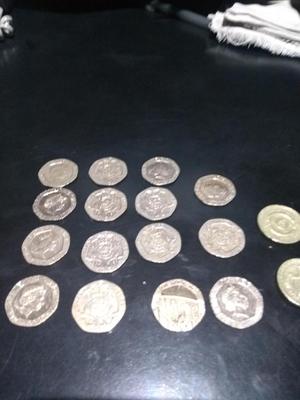 Vendo coleccin de monedas de 20 pence de gran Bretaa
