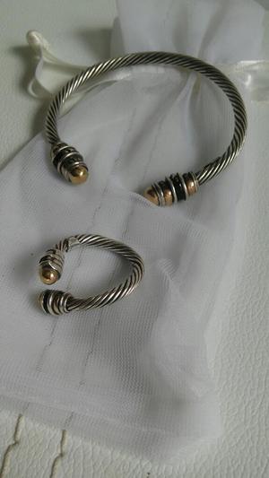 Linda Pulsera Y Anillo de Plata