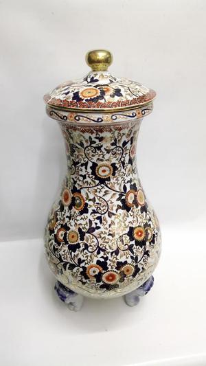 Jarron Chino Antiguo Porcelana Tapa