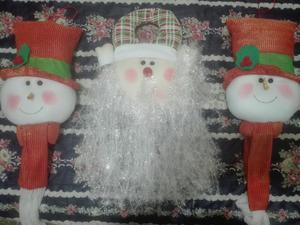 Tres Muñecos de Navidad 50cm