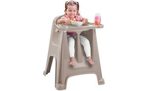 SILLA COMEDOR PARA BEBE COLOR PARDO MARCA RIMAX