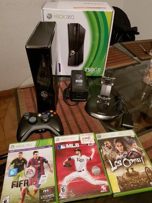 Xbox 360 Slim 250gb 3 Juegos Y 7 Digital