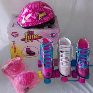 Patines Soy Luna Tradicional Y Expandibles Kit Protección