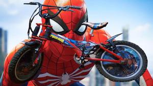 bicicleta del hombre araña