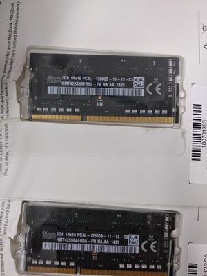 Memorias Ram de 2gb de Mac 2 Unidades