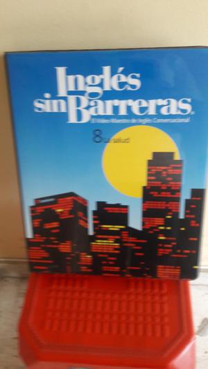 CURSO DE INGLÉS SIN BARRERAS CON CASSETTES VHS Y CD, LIBRO