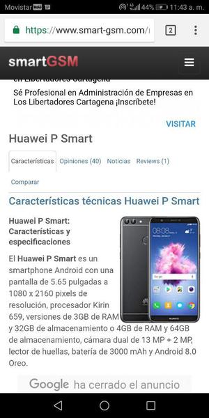 Huawei P Smart Tiene Una Físura Pero No