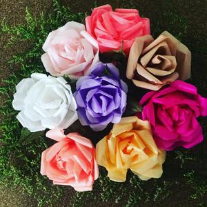 Rosas, flores en papel para decorar