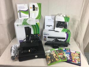 Xbox 360 w/kinect 2 controllers 4 games G2